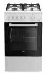 Beko FSG52020FW laisvai pastatoma dujinė viryklė, juoda/balta