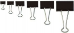WEDO Foldback-Klammer (B)41 mm, Klemmweite: 19 mm, schwarz aus lackiertem Metall, mit abnehmbaren vernickelten B&uuml;geln (64 21441)