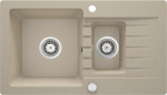 1.5-bowl granite sink with drainer