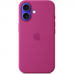 Silicone Apple iPhone16 Case w/ MagSafe - Fuchsia