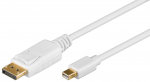 Wentronic Goobay DisplayPort zu mini DisplayPort Adapterkabel 1.2, Wei&szlig;, 2 m - Mini DisplayPort-Stecker > DisplayPort-Stecker (52859)