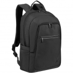 RIVACASE 7561 Laptop Backpack 15.6-16 Alpendorf ECO, black, waterproof material, eco rPet, pockets for smartphone, documents, accessories, side pocket for bottle