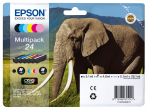 EPSON 24 ink cartridge black and five colour standard capacity 29.1ml 1-pack blister without alarm