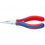 Knipex electronics gripping pliers total length 145 mm flat round jaws shape 6 multi-component handl