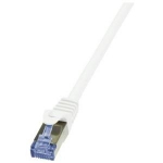 Logilink PrimeLine - Patch-Kabel - RJ-45 (M) - RJ-45 (M) - 50 cm - SFTP, PiMF - CAT 6a - gepresst, glatt, halogenfrei - wei&szlig; (CQ3021S)
