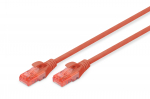 DIGITUS Professional - Patch-Kabel - RJ-45 (M) bis RJ-45 (M) - 2,0m - UTP - CAT 6e - glatt, mit Knickschutz - Rot (DK-1612-020/R)