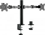Logilink - Befestigungskit - f&uuml;r 2 LCD-Displays (einstellbarer Arm) - Stahl - Schwarz - Bildschirmgr&ouml;&szlig;e: 43.2-81.3 cm (17-32) - Klemmmontage, T&uuml;lle (BP0106)