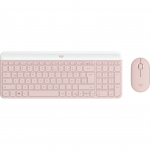 Logitech Slim Wireless Combo MK470 - Tastatur-und-Maus-Set - kabellos - 2,4 GHz - QWERTY - ros&eacute; (920-011314)