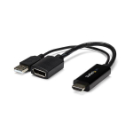 StarTech.com HDMI auf DisplayPort Konverter - 4K - Videokonverter - HDMI bis DisplayPort - Schwarz (HD2DP)
