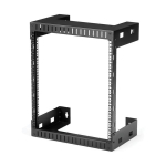 StarTech.com 12 HE wandmontage Server Rack - 30,5cm tief - Open Frame - Netzwerk Rack - 2 Post Rack - Schrank - geeignet f&uuml;r Wandmontage - Schwarz - 12U - 30.5 cm (12")