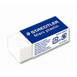 STAEDTLER Kunststoff-Radierer Mars plastic mini, wei&szlig; mit Schiebe-Manschette, in Zellophan-Verpackung (526 53)