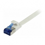 Synergy 21 Patchkabel RJ45, CAT6A 500Mhz, 0.15m, weiss, U/FTP, flach, TPE(Superflex), AWG32, Synergy 21 - Kabeltyp U-FTP - Adernpaare Folien geschirmt