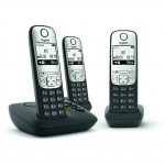 Gigaset A690A Trio Analog/DECT telephone Caller ID Black