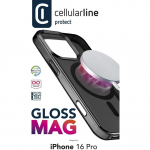 Cellularline Gloss MagSafe Case MAG iPhone 16 Pro Black (60845)