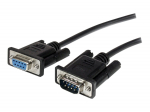 StarTech.com Serielles DB9 Straight Through Kabel - Stecker/Buchse - Serielles Verl&auml;ngerungskabel - DB-9 (M) - DB-9 (W) - 1,0m - Schwarz (MXT1001MBK)