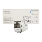 METZ CONNECT E-DAT modul Cat.6A 8(8) jack - Modulare Eingabe - CAT 6a - STP - RJ-45 - Metallic (Packung mit 12) (130910-Z)