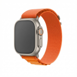 GUAN Premium Plus Armband f&uuml;r Apple Watch, Orange/Grau, 44mm, 45mm, 42mm (Series 1/2/3), 49mm, 46mm, GA-MAG-BNDA-PP-OGL
