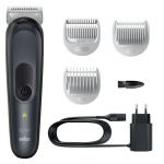 Braun Body Groomer BG3340 Kabellos und kabelgebunden, Betriebszeit (max.) 80 Min., NiMH, Schwarz/Grau (BG3340)