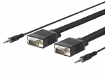 MicroConnect - VGA-Kabel - HD-15 (VGA), Mini-Stecker (M) zu HD-15 (VGA), Mini-Stecker (M) - 3,0m - Daumenschrauben (MONGG3BMJ)