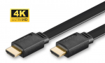 MicroConnect High Speed HDMI with Ethernet - HDMI-Kabel mit Ethernet - HDMI m&auml;nnlich zu HDMI m&auml;nnlich - 1,0m - flach (HDM19191V1.4FLAT)