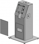 Ergonomic Solutions Mini Kiosk inkl. Bodenplatte f&uuml;r Tischmontage - schwarz