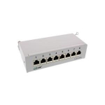 InLine&reg; Patch Panel Cat.6A table / wall assembly 8 Port light grey RAL7035