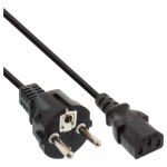 InLine 40er Bulk-Pack Netzkabel Schutzkontakt gerade auf Kaltger&auml;testecker C13 - Kabel - Strom/Netzteil - 1,5 m (B-16651A)