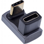 InLine USB4 Adapter USB-C Stecker/Buchse 180&deg; Aluminium grau (35900J)