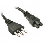 Lindy - Stromkabel - IEC 60320 C5 zu CEI 23-16/VII (M) - 2,0m - geformt - Italien (30408)