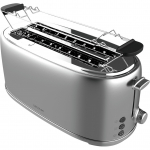 Langschlitz-Toaster Toast&Taste 1600 Retro Double Inox (edelstahl, 1.630 Watt, f&uuml;r 4 Scheiben Toast)