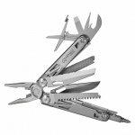 Multitool AZYMUT H2038 pilno dydžio daugiafunkcis įrankis &ndash; 14 įrankių, 16,2 cm atidarytas, 10,1 cm sulankstytas, 264 g, 420/7CR13 plienas, odinis dėklas