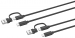 SPEEDLINK SL-460101-BK, 3 m, USB A/USB C, USB C, USB 3.2 Gen 1 (3.1 Gen 1), Schwarz