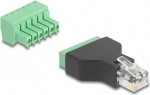 Delock RJ12 Stecker zu Terminalblock Adapter 6 Pin 2-teilig