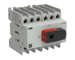 ABB OT Plus OT40G1-6BS40 6 polių apkrovos atjungiklis, 40 A, 750 V, priekinis montavimas, juoda rankena