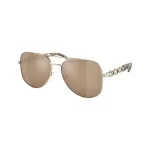 Michael Kors moteri&scaron;ki akiniai nuo saulės MK11210147P58 (58/15/140 mm) poliarizuoti pilki lę&scaron;iai, juodas acetato rėmelis