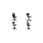 Topstar Arbeitsstuhl TEC 20, Poly Urethan (PU), schwarz Spezial-Muldensitz, stabiles Fu&szlig;kreuz, Lehnenh&ouml;he: 300 mm (72220 PUO)