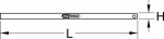 KS TOOLS Flexibler Stahlma&szlig;stab, 250mm (300.0103)