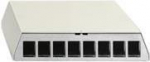 Rutenbeck PP-UM A-8 Ap rw - Patchpanel (Blindblech) - Oberfl&auml;che montierbar, geeignet f&uuml;r Wandmontage, Desktop, DIN schienenmontierbar - Pure White, RAL 9010 - 8 Ports (23911108)