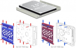 DeLOCK Installation Frame - Speichereinschubadapter - 8,9 cm to 6,4 cm (3.5 auf 2.5) - Silber (21289)