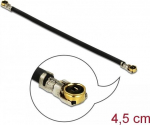 DeLOCK - Antennenkabel - MHF 4L (S) bis MHF 4L (S) - 4,5 cm - Koax - Schwarz (12607)