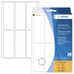 HERMA - Selbstklebende Papieretiketten - wei&szlig; - 32 x 82 mm 192 Etikett(en) (32 Bogen x 6) (2540)