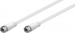 Goobay SAT Antennenkabel (class A+, >95 dB), 3x geschirmt, 2 m, Wei&szlig; - F-Stecker > F-Stecker (vollst&auml;ndig geschirmt) (58816)