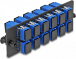 Delock - Glasfaser-Adapterplatine - SC/UPC SM X 12 - Schwarz, Blau