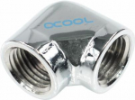 Alphacool HF L-Verbinder G1/4 IG auf G1/4 IG - Chrome (17041)
