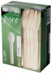 PAPSTAR Papier-Kaffeel&ouml;ffel pure, L&auml;nge: 130 mm, wei&szlig; aus lebensmittelechtem Papier, FSC-zertifiziert, stabil, - 1 St&uuml;ck (88068)