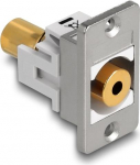 Delock Panel Mount Klinkenbuchse 3.5mm 4 Pin zu 4 vergoldet silber (90884)