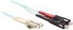 ACT - Patch-Kabel - LC Multi-Mode (M) bis SC multi-mode (M) - 2 m - Glasfaser - 50/125 Mikrometer - OM3 - Blau