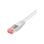 Tecline - Patch-Kabel - RJ-45 (M) zu RJ-45 (M) - 1.5 m - SFTP, PiMF - CAT 6 - halogenfrei, ohne Haken - wei&szlig; (715015W)
