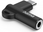 Hama Aux-Adapter USB-C &ndash; 3,5-mm-Klinke-Buchse, 90&deg; Winkelstecker, Schwarz (00201701)