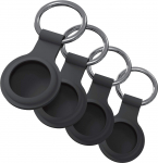 JT Berlin Schl&uuml;sselanh&auml;nger| Apple AirTag| schwarz| 4er Set| 10928 (10928)